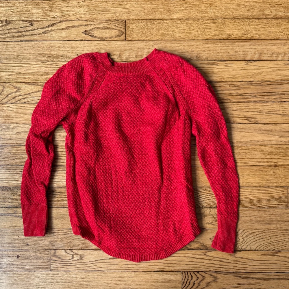 LOFT Vibrant Red Knit Top